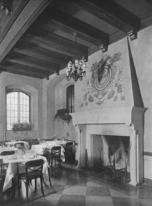 Framed Print : Fireplace in south-east dining room, the Fraternity Clubs Building, New York City, 1924 Framed Print : Fireplace in south-east dining room, the Fraternity Clubs Building, New York City, 1924