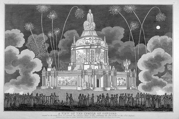 Firework display in Green Park, Westminster, London, 1814