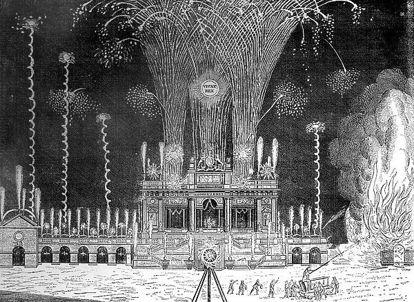 Fireworks at Green Park, St Jamess, April 27th, 1749