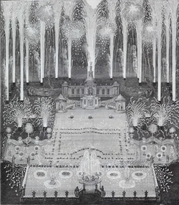 Framed Print : Fireworks on the occasion of the conclusion of peace between Russia and Sweden on July 16 Framed Print : Fireworks on the occasion of the conclusion of peace between Russia and Sweden on July 16