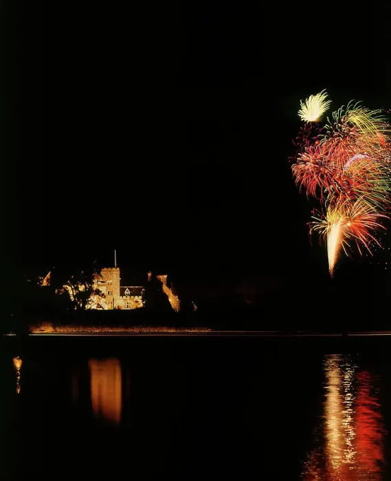 Framed Print : Fireworks at Palace House Framed Print : Fireworks at Palace House