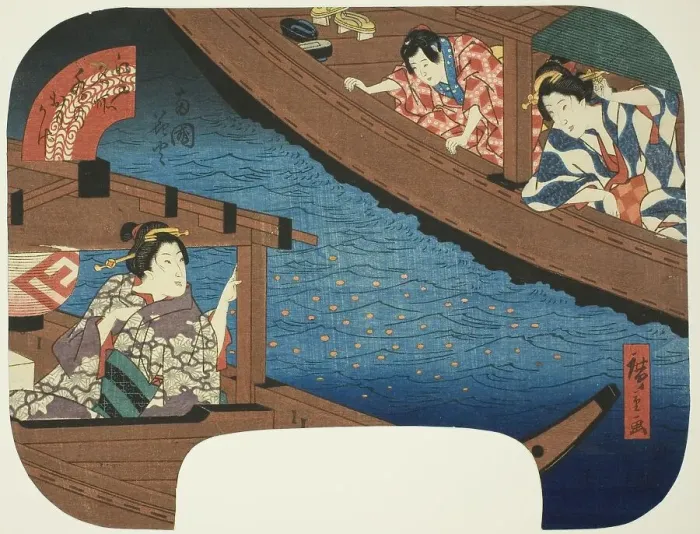 Framed Print : Fireworks at Ryogoku (Ryogoku hanabi), from the series Reflections on Water at Famous... 1852. Creator: Ando Hiroshige. Fireworks at Ryogoku (Ryogoku hanabi), from the series Reflections on Water at Famous... 1852. Creator: Ando Hiroshige Framed Print : Fireworks at Ryogoku (Ryogoku hanabi), from the series Reflections on Water at Famous... 1852. Creator: Ando Hiroshige. Fireworks at Ryogoku (Ryogoku hanabi), from the series Reflections on Water at Famous... 1852. Creator: Ando Hiroshige