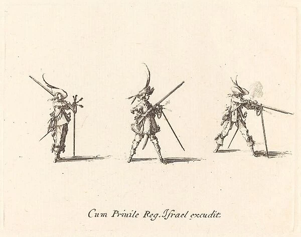 Firing the Musket, 1634  /  1635. Creator: Jacques Callot