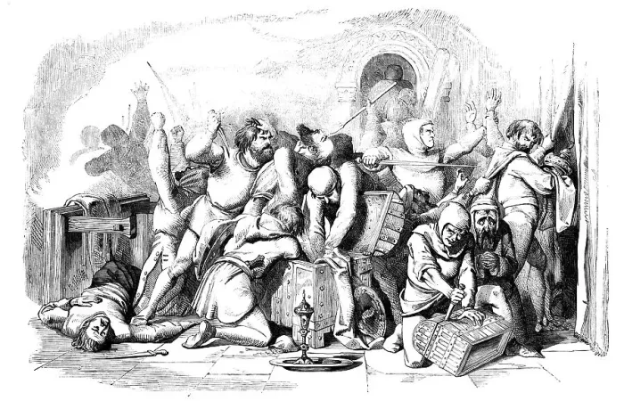 Framed Print : The Firing and Sacking of the Synagogue, 1857. Creator: Unknown Framed Print : The Firing and Sacking of the Synagogue, 1857. Creator: Unknown