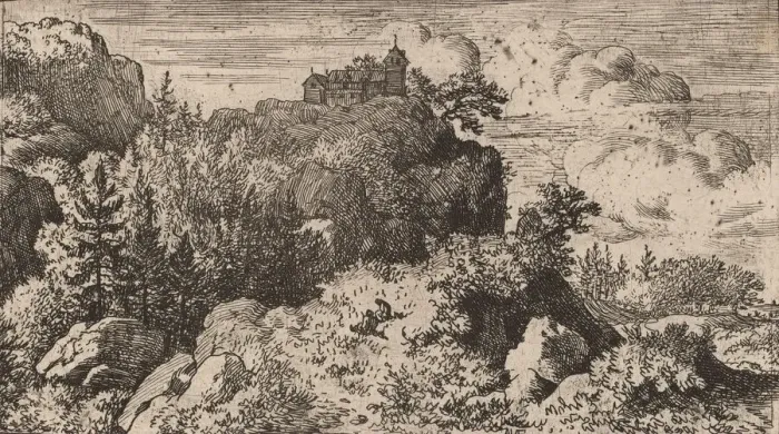 Framed Print : Firs in the Defile, probably c. 1645 / 1656. Creator: Allart van Everdingen Framed Print : Firs in the Defile, probably c. 1645 / 1656. Creator: Allart van Everdingen