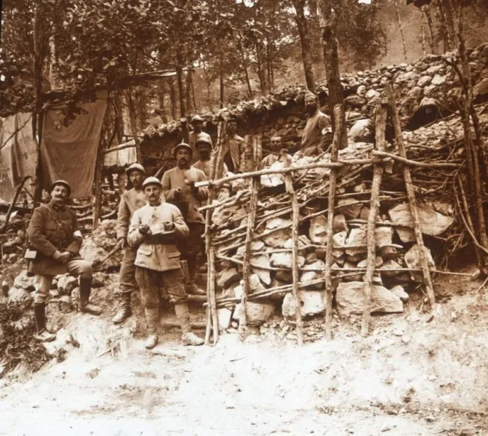 Framed Print : First-aid post, Argonne, northern France, c1914-c1918 Framed Print : First-aid post, Argonne, northern France, c1914-c1918