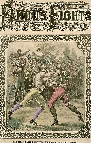The first battle between John Gully and Bob Gregson, 1807 (late 19th or early 20th century.Artist: Pugnis