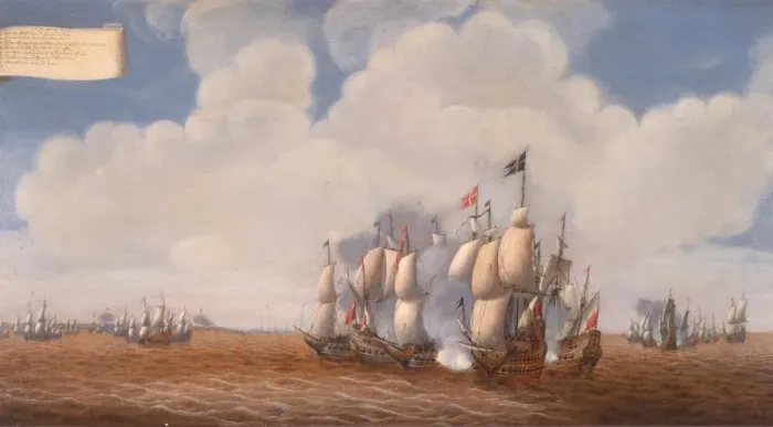 Framed Print : The first battle of Oland on 31 May 1564, Second Half of the 17th cen Creator: Soest