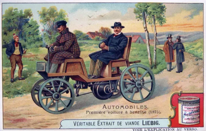 Framed Print : The First Benzine Automobile, 1875, (c1900) Framed Print : The First Benzine Automobile, 1875, (c1900)