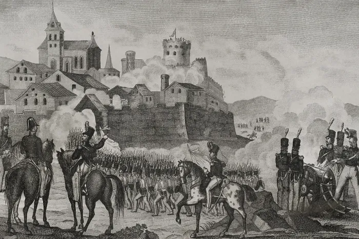 Framed Print : First Carlist War, (1833-1840): Taking of the town and fort of Irun, (17 May 1837), 1845. Creator: Unknown Framed Print : First Carlist War, (1833-1840): Taking of the town and fort of Irun, (17 May 1837), 1845. Creator: Unknown