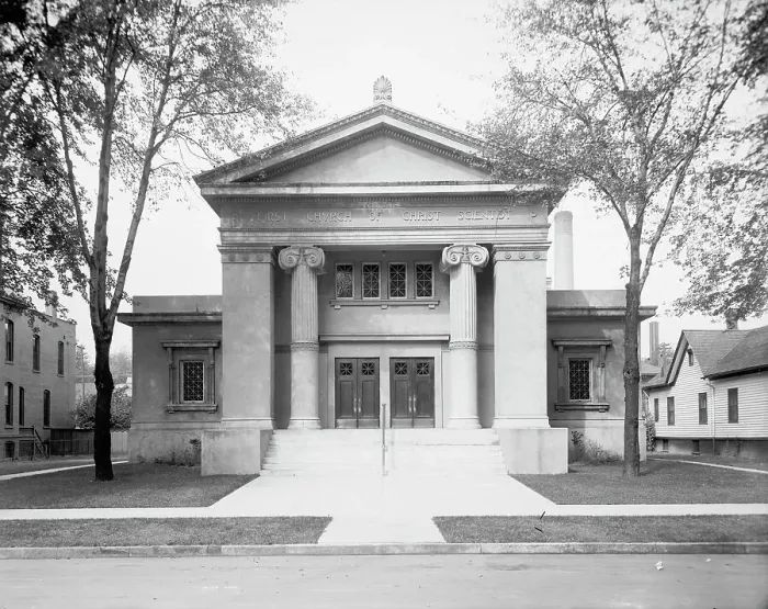 Framed Print : First Church of Christ Scientist, Detroit, Mich. between 1905 and 1915. Creator: Unknown Framed Print : First Church of Christ Scientist, Detroit, Mich. between 1905 and 1915. Creator: Unknown