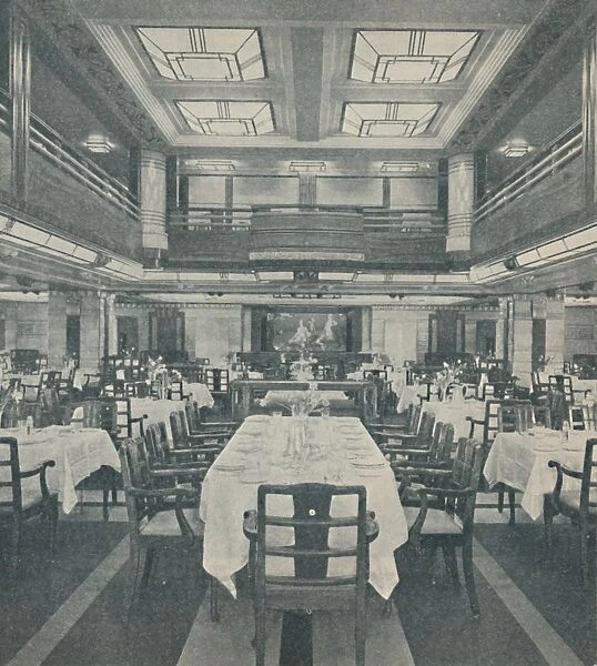 First-Class Dining Saloon in the Queen of Bermuda, 1937