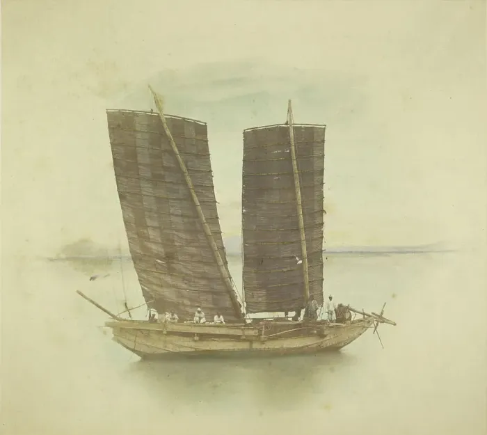 Framed Print : The First Corean Junk Bringing Dispatches, May 30, 1871. Creator: Felice Beato Framed Print : The First Corean Junk Bringing Dispatches, May 30, 1871. Creator: Felice Beato