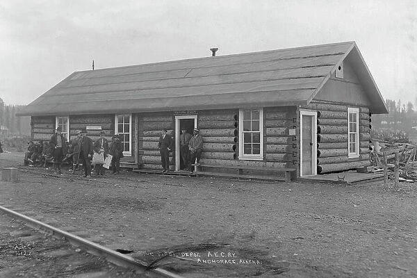 The first depot at Anchorage, between c1900 and c1930. Creator: Unknown