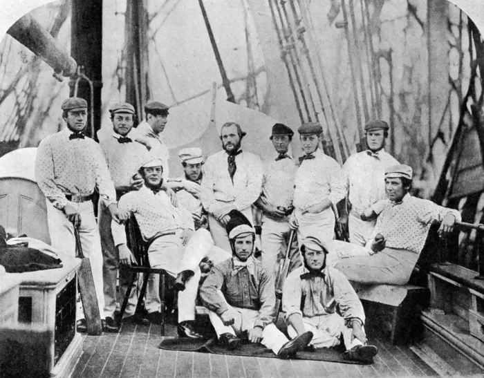 Framed Print : The first English cricket team to tour America, 1859 (1912) Framed Print : The first English cricket team to tour America, 1859 (1912)