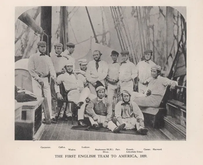 Framed Print : The first English cricket team to tour America, 1859 (1912) Framed Print : The first English cricket team to tour America, 1859 (1912)
