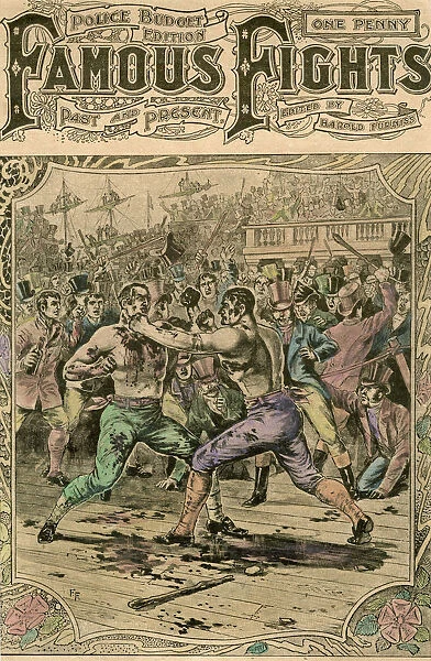 The first fight between Tom Spring and Jack Langan, 1824 (late 19th or early 20th century)