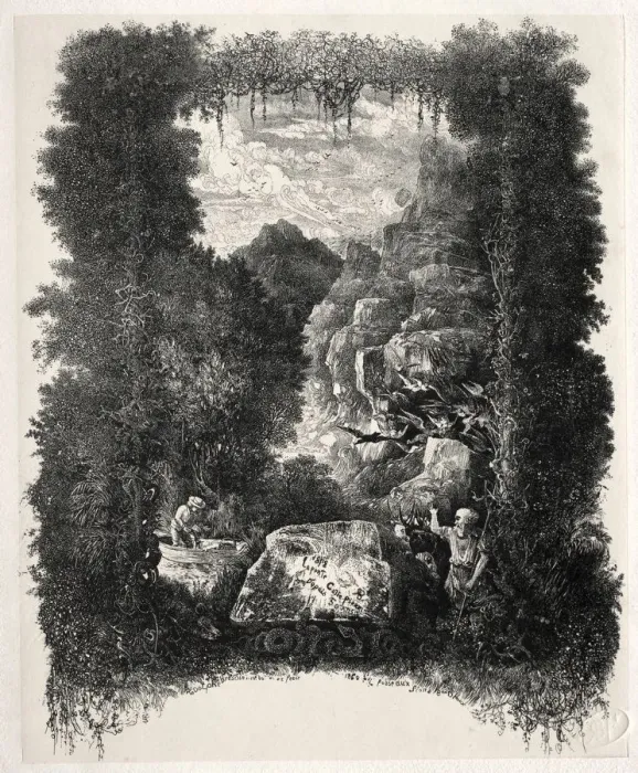 Framed Print : First frontispiece for Fables and Fairy-Tales by Thierry-Faletans, 1868 Framed Print : First frontispiece for Fables and Fairy-Tales by Thierry-Faletans, 1868