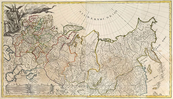 First General Map of the Russian Empire, 1745. Artist: Anonymous master
