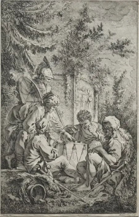 Framed Print : The First Guard. Creator: Gabriel Huquier (French, 1695-1772) Framed Print : The First Guard. Creator: Gabriel Huquier (French, 1695-1772)