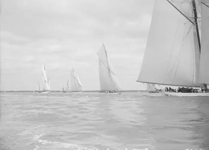 Framed Print : First leg of Kings Cup yacht race, 1913. Creator: Kirk & Sons of Cowes Framed Print : First leg of Kings Cup yacht race, 1913. Creator: Kirk & Sons of Cowes
