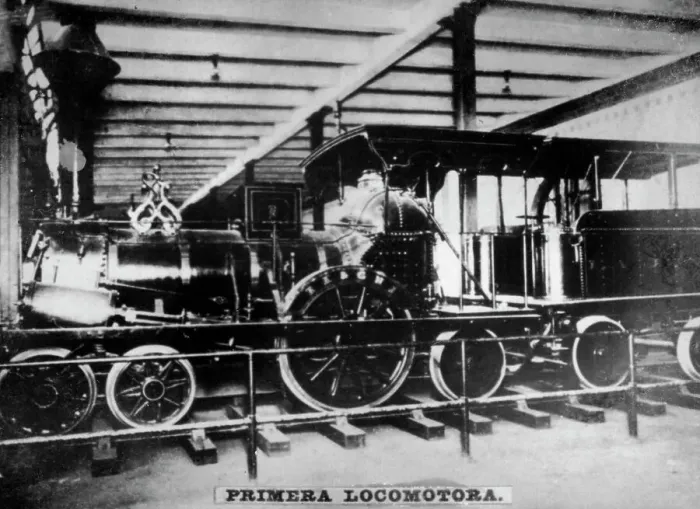 Framed Print : First locamotive, Cuba, 19th century Framed Print : First locamotive, Cuba, 19th century