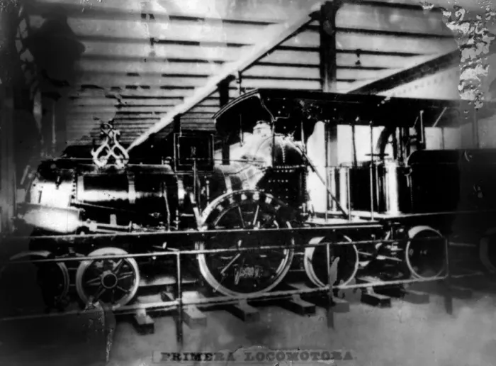 Framed Print : First locomotive, (1830s), 1920s Framed Print : First locomotive, (1830s), 1920s