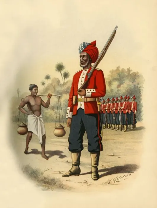 Framed Print : First Madras Pioneers, 1890. Creator: Godfrey Douglas Giles Framed Print : First Madras Pioneers, 1890. Creator: Godfrey Douglas Giles
