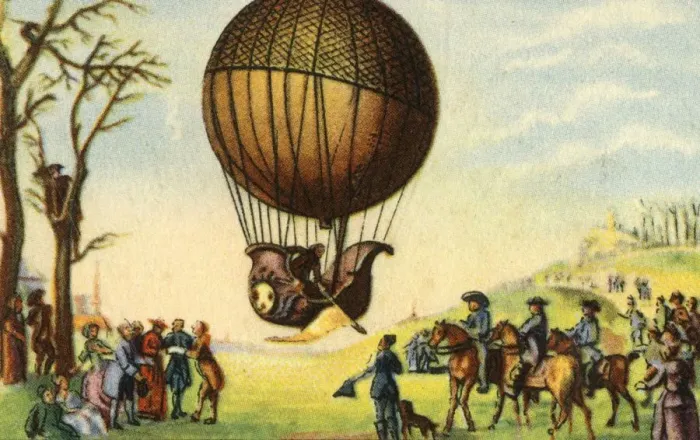 Framed Print : First manned ascent of a hydrogen balloon, Paris, France, 1 December 1783, (1932) Framed Print : First manned ascent of a hydrogen balloon, Paris, France, 1 December 1783, (1932)