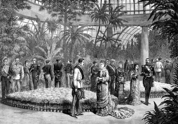 Framed Print : First meeting of the Crown Prince of Austria and Princess Stephanie at Laekan, Brussels, 1880. Creator: Unknown Framed Print : First meeting of the Crown Prince of Austria and Princess Stephanie at Laekan, Brussels, 1880. Creator: Unknown