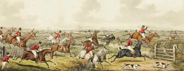 Framed Print : The First Ten Minutes, plate two from The Leicestershire Hunt, published 1825. Creator: John Dean Paul Framed Print : The First Ten Minutes, plate two from The Leicestershire Hunt, published 1825. Creator: John Dean Paul