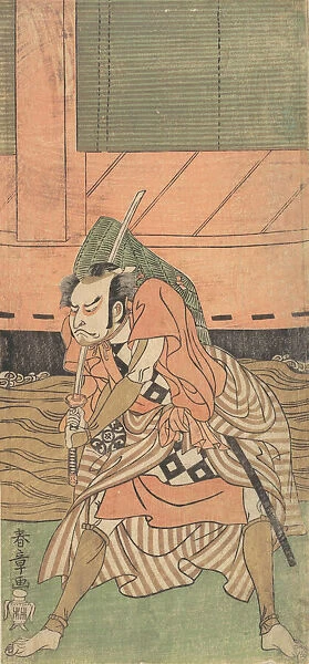 The First Nakamura Nakazo as a Samurai, ca. 1770. Creator: Shunsho