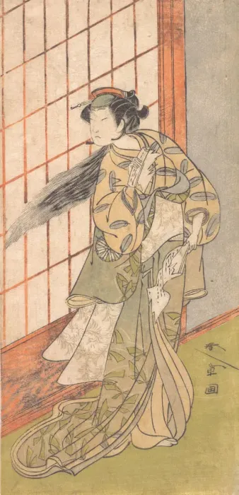 Framed Print : The First Nakamura Tomijuro as an Angry Woman Standing in a Room, 1772 or 1773. Creator: Shunsho Framed Print : The First Nakamura Tomijuro as an Angry Woman Standing in a Room, 1772 or 1773. Creator: Shunsho