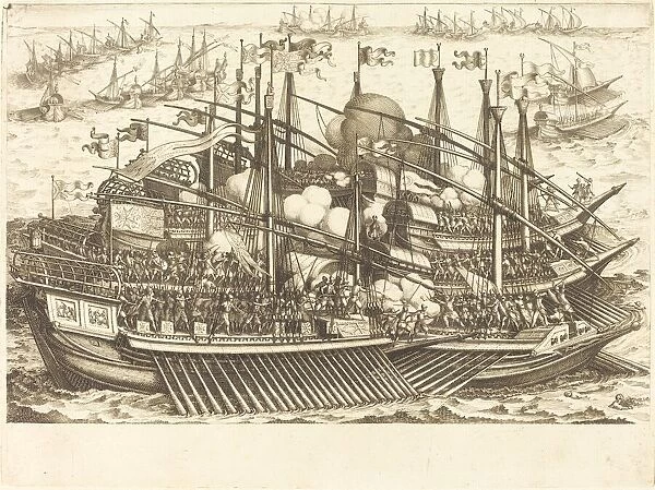 The First Naval Battle, c. 1614. Creator: Jacques Callot