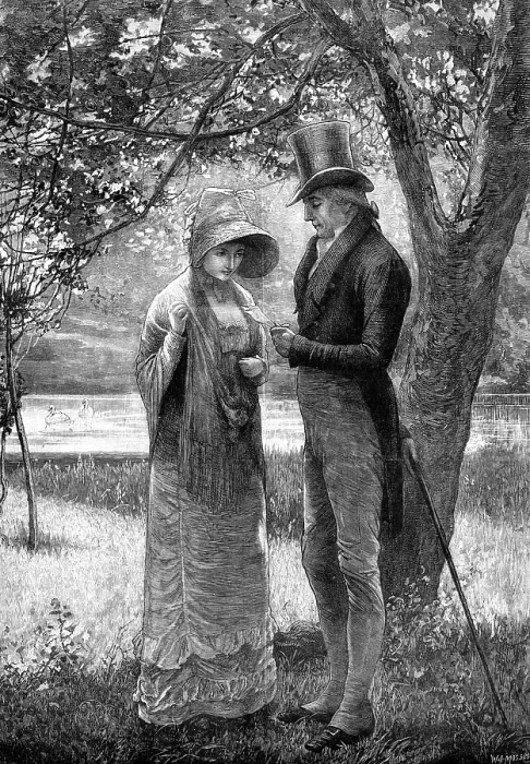Framed Print : Her First Offer, by E. F. Brewtnall, 1881. Creator: W. I. Mosses Framed Print : Her First Offer, by E. F. Brewtnall, 1881. Creator: W. I. Mosses