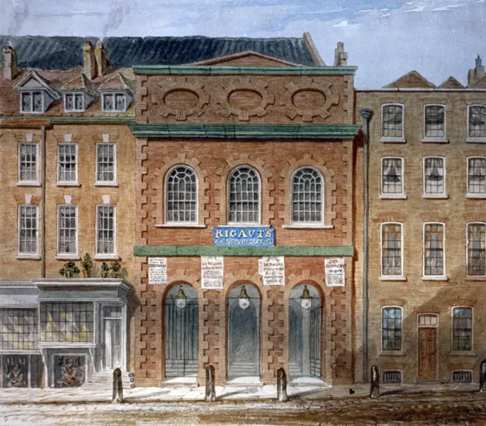 Framed Print : The first Opera House (Kings Theatre), Haymarket, Westminster, London, 1789. Artist Framed Print : The first Opera House (Kings Theatre), Haymarket, Westminster, London, 1789. Artist