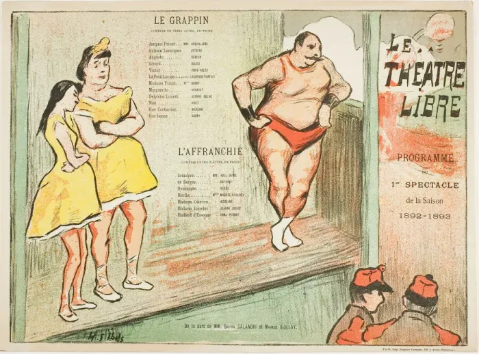 Framed Print : First Performance: Le Grappin, l Affranchie, for Le Theatre Libre, 1892-93. Creator: Henri-Gabriel Ibels Framed Print : First Performance: Le Grappin, l Affranchie, for Le Theatre Libre, 1892-93. Creator: Henri-Gabriel Ibels