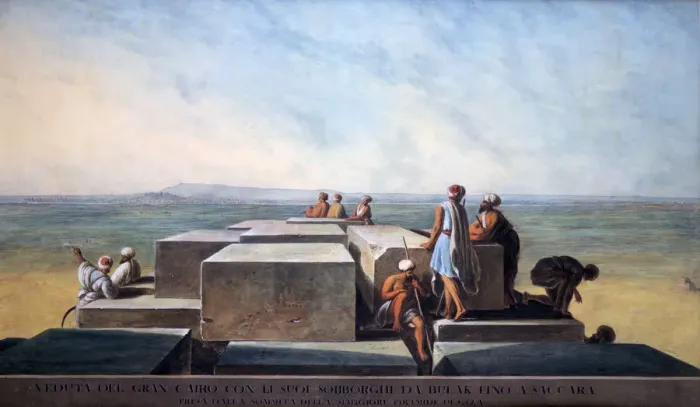 Framed Print : Top of the First Pyramid of Gizah, 1794. Artist: Thomas Milton Framed Print : Top of the First Pyramid of Gizah, 1794. Artist: Thomas Milton