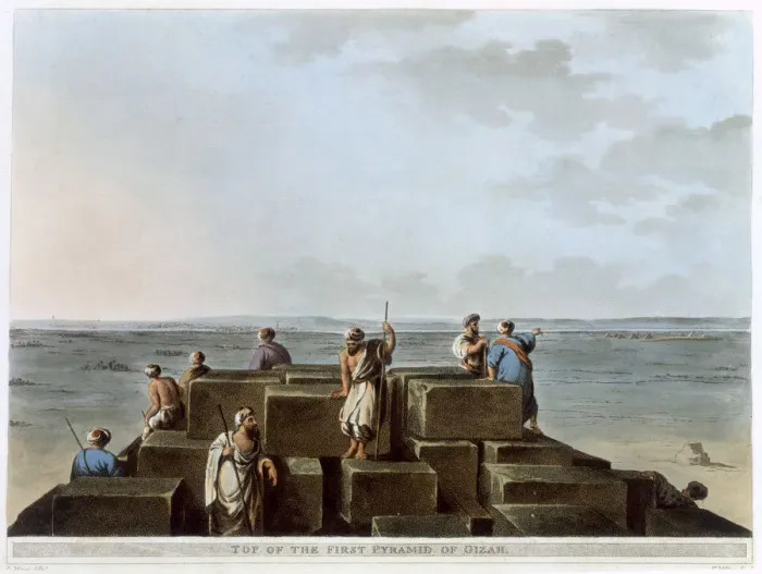 Framed Print : Top of the First Pyramid of Gizah, Egypt, 1802. Artist: Thomas Milton Framed Print : Top of the First Pyramid of Gizah, Egypt, 1802. Artist: Thomas Milton