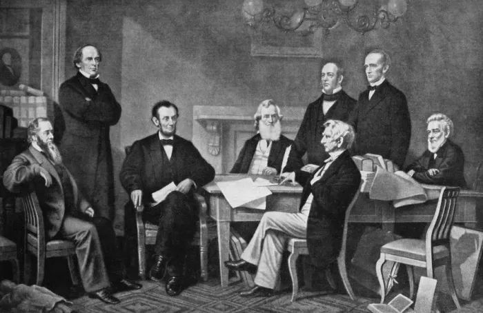 Framed Print : The first reading of the proclamation of emancipation, 1863, (c1920) Framed Print : The first reading of the proclamation of emancipation, 1863, (c1920)