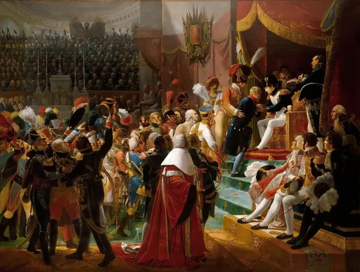 Framed Print : First remittance of the Legion of Honour, 15 July 1804, at Saint-Louis des Invalides. Artist: Debret, Jean-Baptiste (1768-1848) Framed Print : First remittance of the Legion of Honour, 15 July 1804, at Saint-Louis des Invalides. Artist: Debret, Jean-Baptiste (1768-1848)