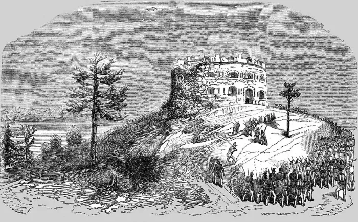 Framed Print : The First Round Tower at Bomarsund, taken by the English, 1854. Creator: Unknown Framed Print : The First Round Tower at Bomarsund, taken by the English, 1854. Creator: Unknown