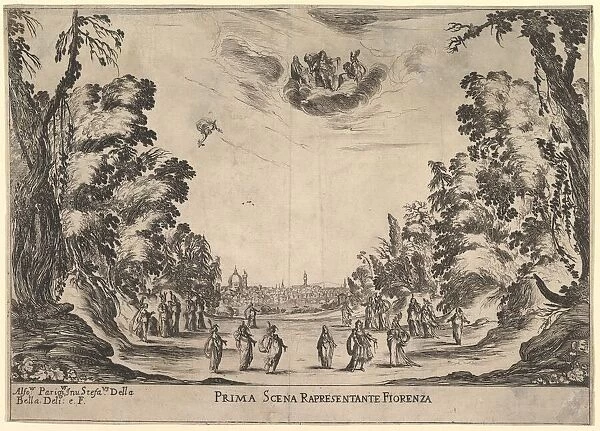 First scene, in Florence, from The marriage of the gods (Le nozze degli Dei), 1637