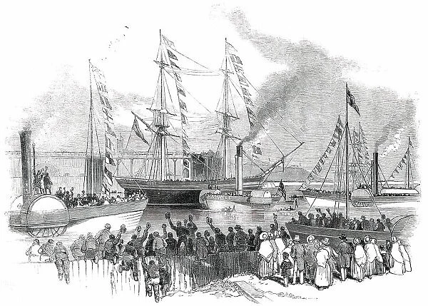 The First Shipment of Coals in the New Sunderland Docks, 1850. Creator: Unknown