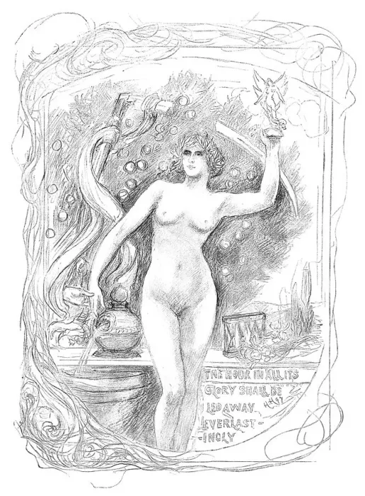 Framed Print : First sketch for the enamel The Hour in All Its Glory Shall Be Led Away Everlastingly, 1899 Framed Print : First sketch for the enamel The Hour in All Its Glory Shall Be Led Away Everlastingly, 1899
