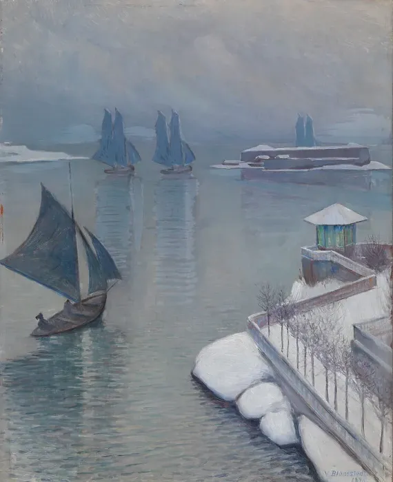 Framed Print : First Snow, 1896. Creator: Vaino Blomstedt Framed Print : First Snow, 1896. Creator: Vaino Blomstedt