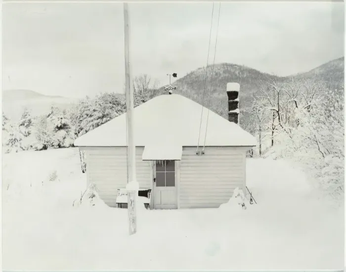 Framed Print : First Snow and the Little House, 1923. Creator: Alfred Stieglitz Framed Print : First Snow and the Little House, 1923. Creator: Alfred Stieglitz