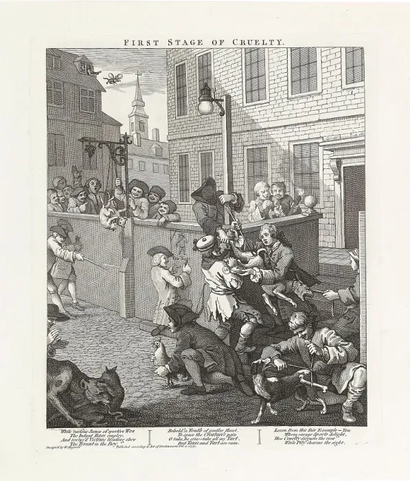 Framed Print : First stage of cruelty. Series The four stages of cruelty, 1751. Creator: Hogarth, William (1697-1764). First stage of cruelty. Series The four stages of cruelty, 1751. Creator: Hogarth, William (1697-1764) Framed Print : First stage of cruelty. Series The four stages of cruelty, 1751. Creator: Hogarth, William (1697-1764). First stage of cruelty. Series The four stages of cruelty, 1751. Creator: Hogarth, William (1697-1764)