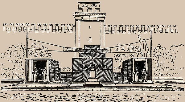 The first temporary Lenin Mausoleum, 1924