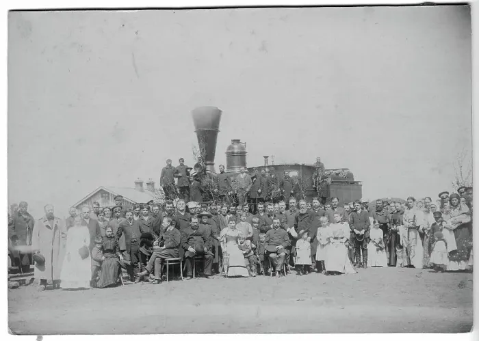 Framed Print : The first train in Irkutsk, 1898. Creator: AS Lavrentev Framed Print : The first train in Irkutsk, 1898. Creator: AS Lavrentev